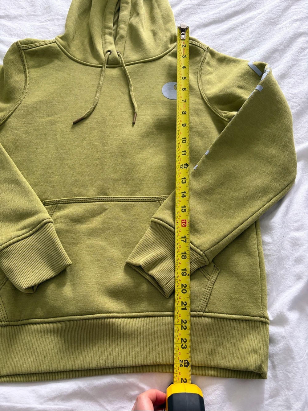 Carhartt Women's Olive Green Relaxed Fit Pullover Hoodie Logo Sleeve XS NWT - Picture 6 of 12